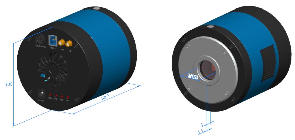 CCD камера USB3.0 C-mount TE-Cooling серии MTR3CCD