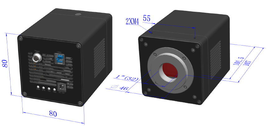  CMOS камера TE-Cooling C-mount USB3.0 серии sMAX