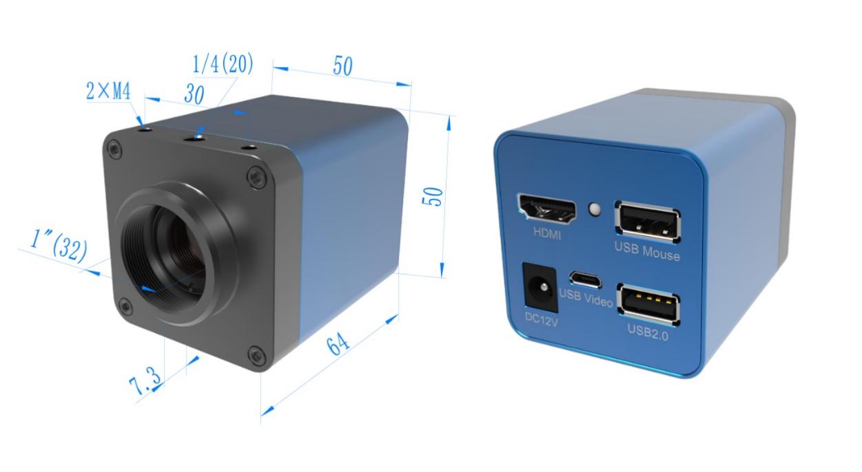 CMOS камера HDMI/USB с несколькими выходами C-mount серии XCAMLITE4K-MINI