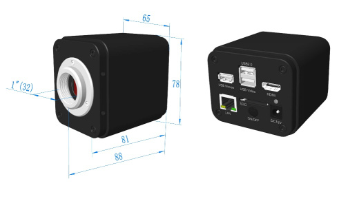 CMOS камера с креплением C-mount HDMI/NETWORK/USB мультивыходная серии XCAMTOP4K