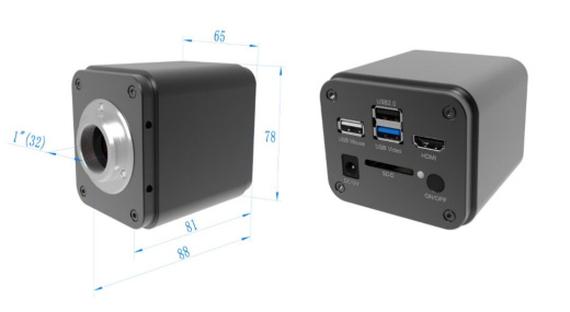 CMOS камера с креплением C-mount HDMI/WiFi /USB3.0 мультивыходная серии SCAM4K