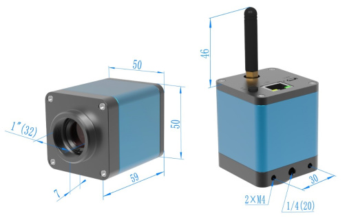 CMOS камера USB+LAN+WiFi C-Mount серии WEUCAM