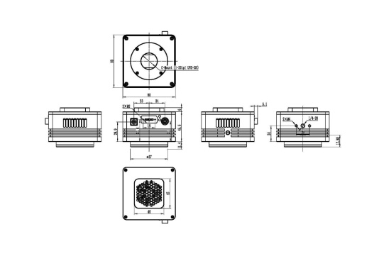 CMOS камера TE-Cooling C-mount USB3.0/GigE серии CTR3CMOS 